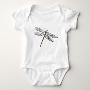 Pointilist Dragon Fly Baby Bodysuit