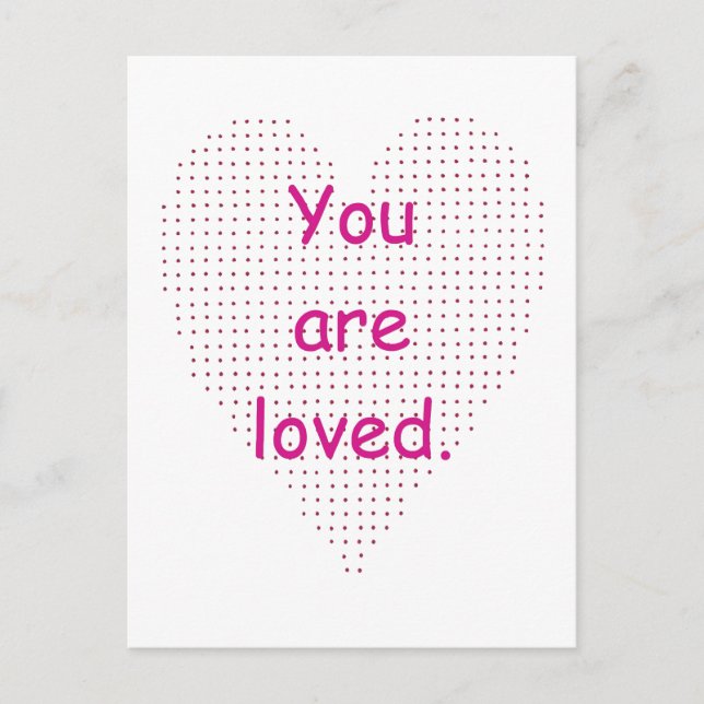 Pointillism Heart You are loved Postcards (Front)