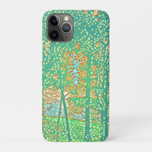 Pointillist trees iPhone 11 pro case