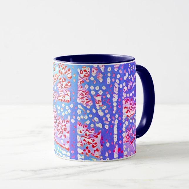 Pointillist trees mug (Front Right)