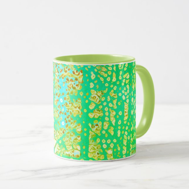 Pointillist trees mug (Front Right)