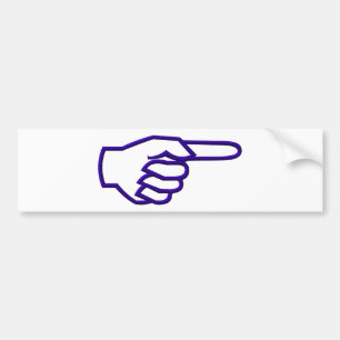 Pointing Finger Bumper Sticker