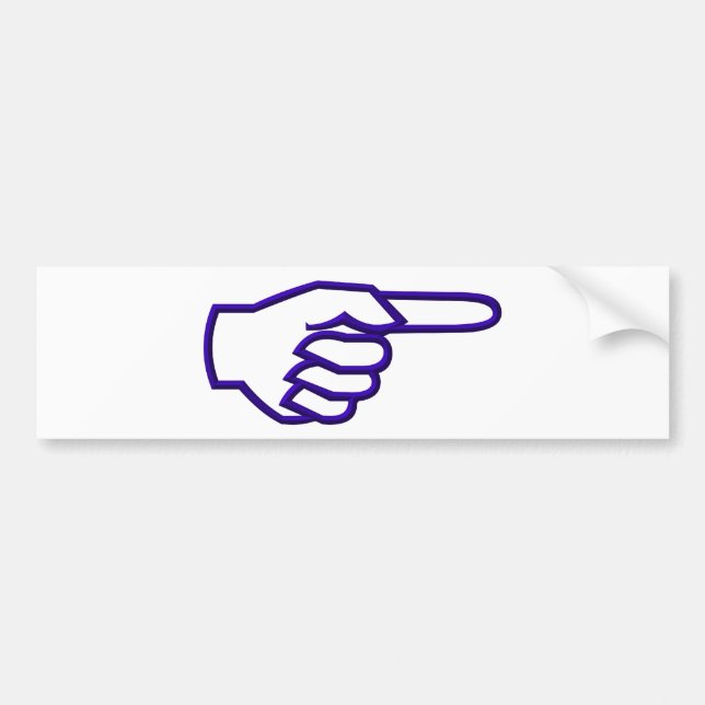 Pointing Finger Bumper Sticker (Front)