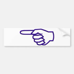 Pointing Finger Bumper Sticker