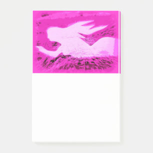 pointing pink mermaid post-it notes