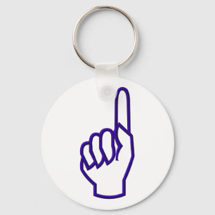 Pointing up finger/hand key ring