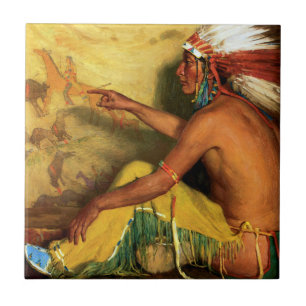 Pointing With Pride to His Record Ceramic Tile