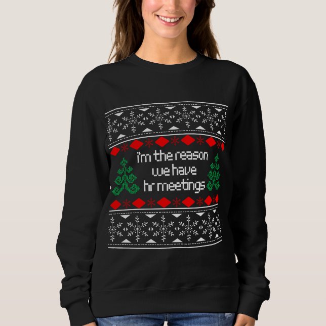 Pointless Meeting Survivor Ugly Sweater -  (Front)