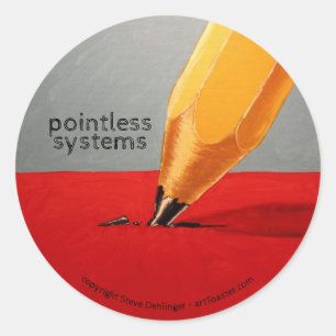 pointless round sticker
