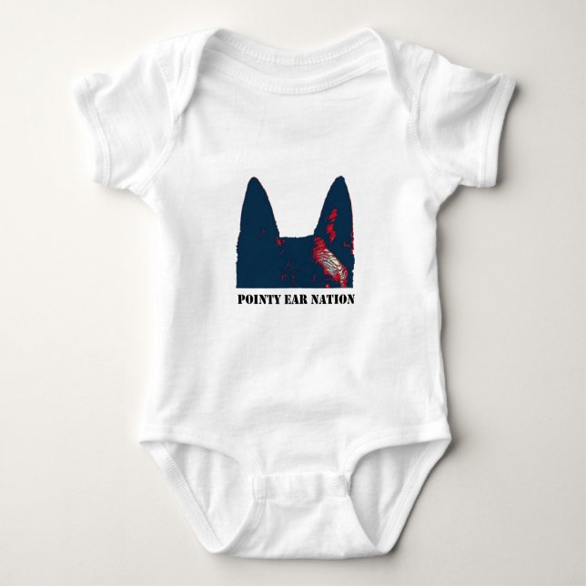 Pointy Ear Nation Baby Bodysuit (Front)