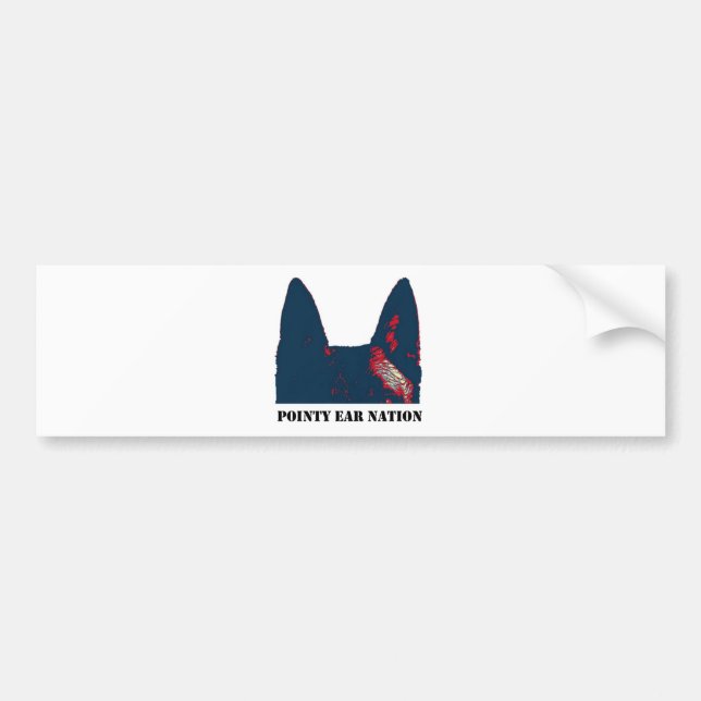 Pointy Ear Nation design Bumper Sticker (Front)