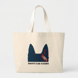 Pointy Ear Nation design Large Tote Bag