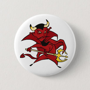 Pointy Red Devil 6 Cm Round Badge