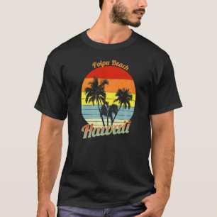 Poipu Beach Hawaii Retro Tropical Palm Trees Vacat T-Shirt