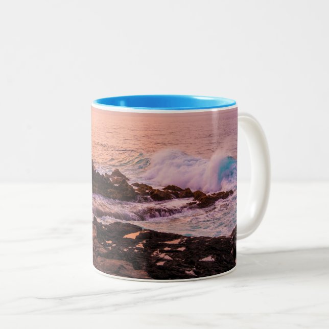 Poipu Sunrise, Kauai, Hawaii Two-Tone Coffee Mug (Front Right)
