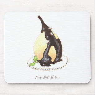 Poire Belle Hélène watercolor Mouse Pad