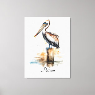 Poise of the Pelican  Canvas Print