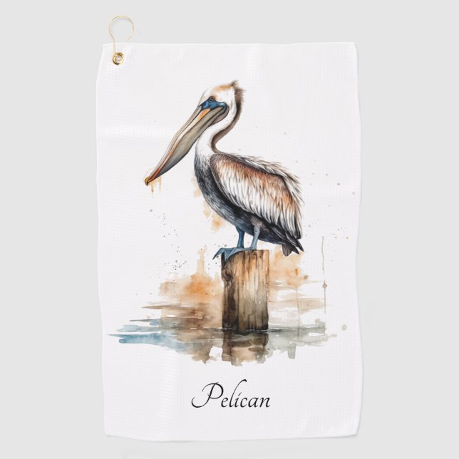 Poise of the Pelican Golf Towel (Front)