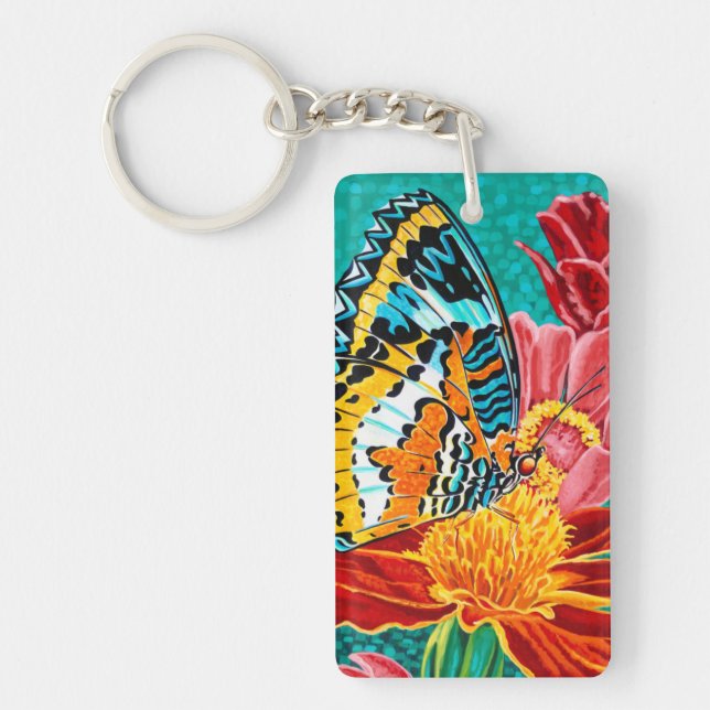 Poised Butterfly I Key Ring (Front)
