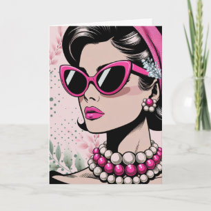 Poised Chic Coutere Birthday Card