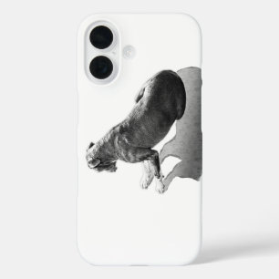 Poised Perspective – Inked Hound Scene iPhone 16 Case