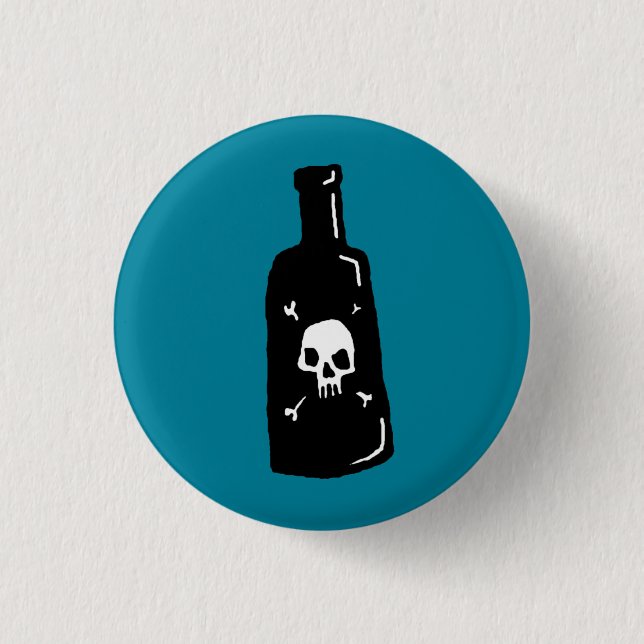 Poison Bottle 3 Cm Round Badge (Front)