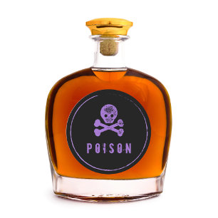 Poison Bottle - Alcohol bottle label for Halloween