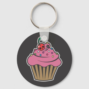 Poison Cherry Cupcake Key Ring