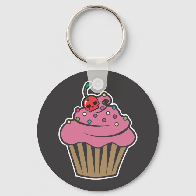 Poison Cherry Cupcake Key Ring (Front)