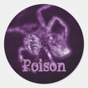 poison classic round sticker