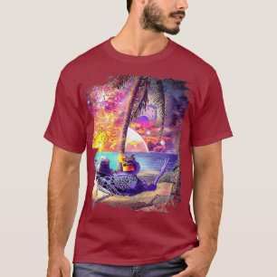 Poison Dart Arrow Frog On Space Beach T-Shirt