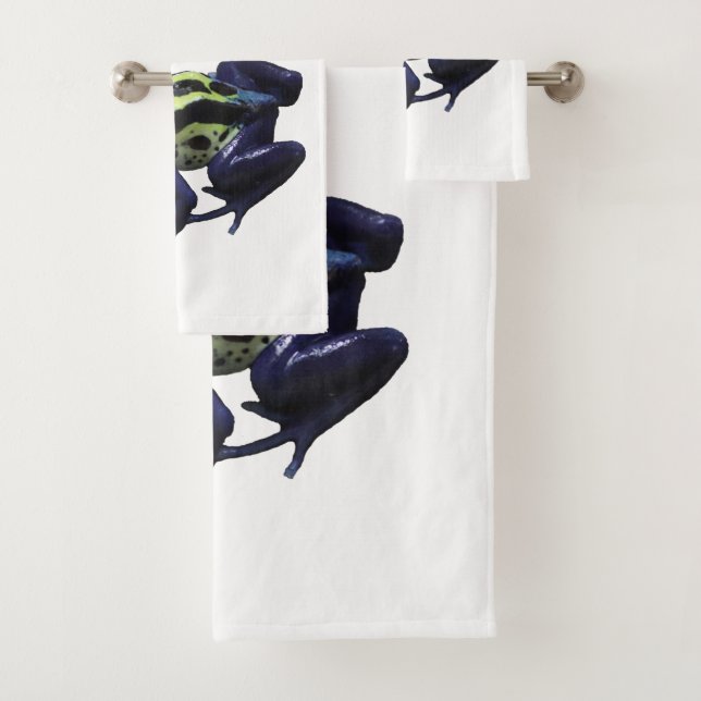 Poison Dart Frog Bath Towel Set (Insitu)