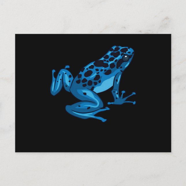 Poison Dart Frog Blue Funny Wild Animal Lover Holiday Postcard (Front)