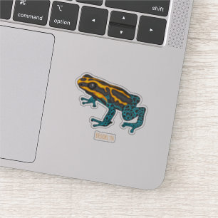 Poison dart frog cartoon illustration 
