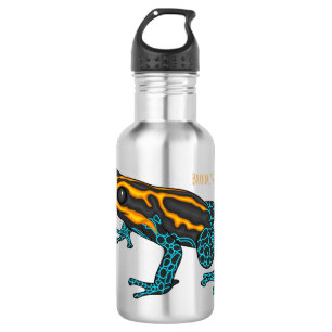 Poison dart frog cartoon illustration  532 ml water bottle