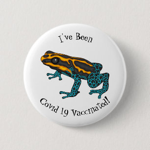 Poison dart frog cartoon illustration 6 cm round badge