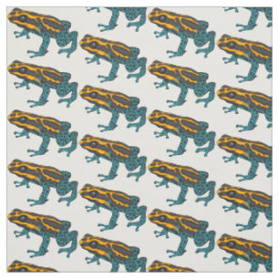 Poison dart frog cartoon illustration fabric