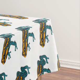 Poison dart frog cartoon illustration tablecloth