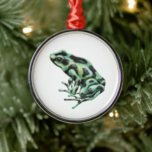 Poison dart frog metal ornament