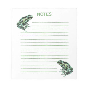 Poison dart frog notepad
