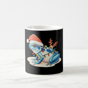 Poison Dart Frog Santa Hat Christmas Lights Xmas Coffee Mug