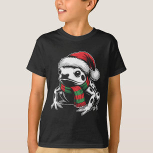 Poison Dart Frog Xmas Santa Hat Scarf Christmas Co T-Shirt