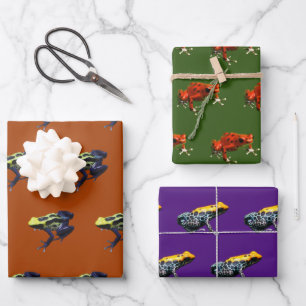 Poison Dart Frogs Wrapping Paper Sheet