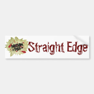 Poison Free Straight Edge Bumper Sticker