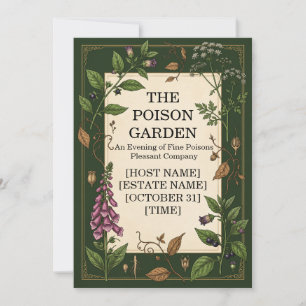 Poison Garden Halloween Invitation Dark Botanic