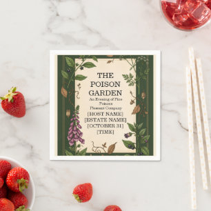Poison Garden Halloween Invitation Dark Botanic Napkin