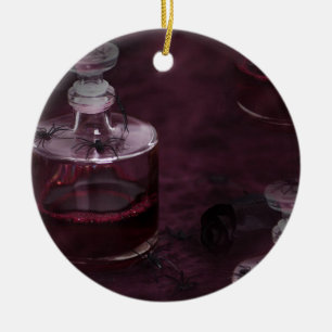 poison halloween ceramic ornament
