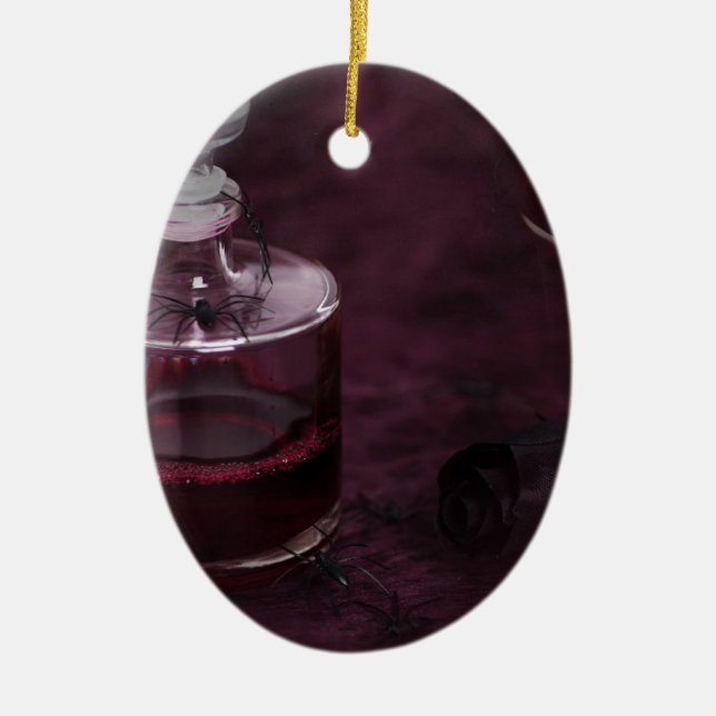 poison halloween ceramic tree decoration (Front)