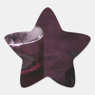 poison halloween star sticker