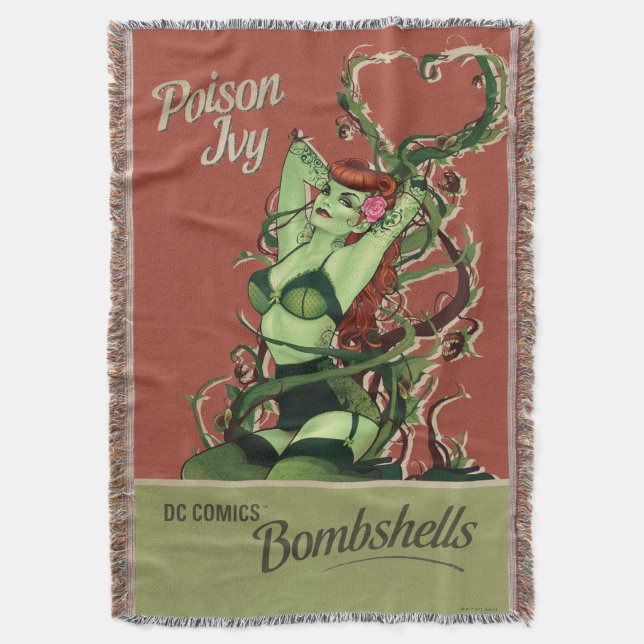 Poison Ivy Bombshell Throw Blanket (Front Vertical)